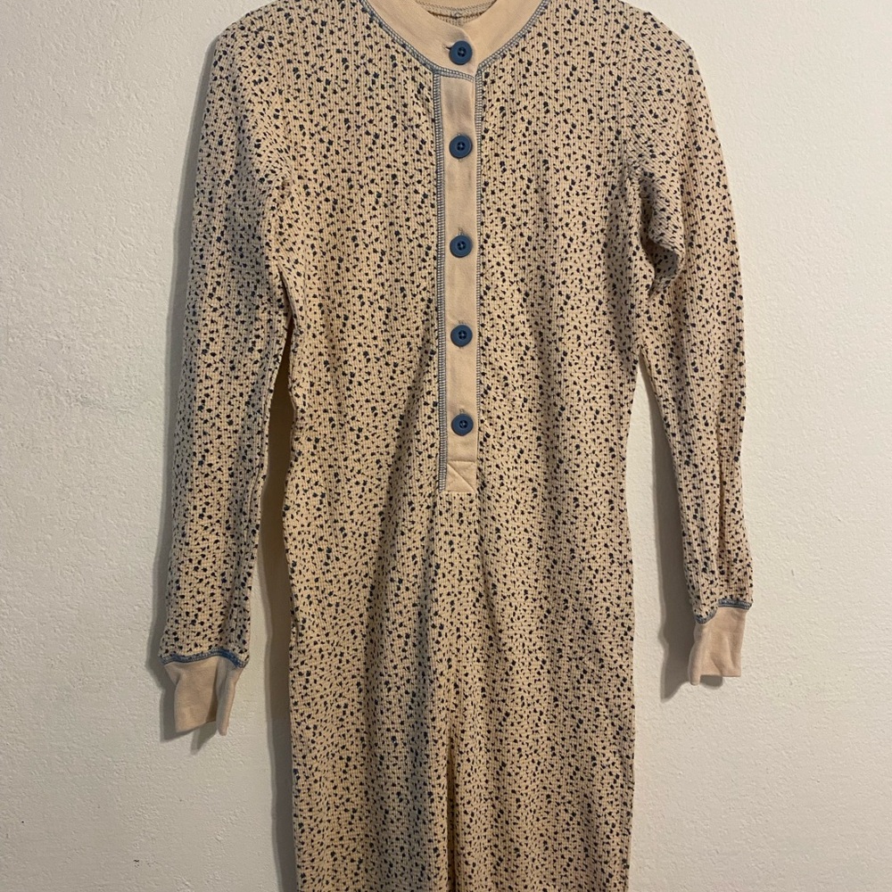 Fun & Vince Ditsy floral Print Button-Up Onesie